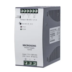 منبع تغذیه صنعتی میکروسِنس مدل MS700456 با خروجی ۴۸ ولت DC و توان ۱۲۰ وات