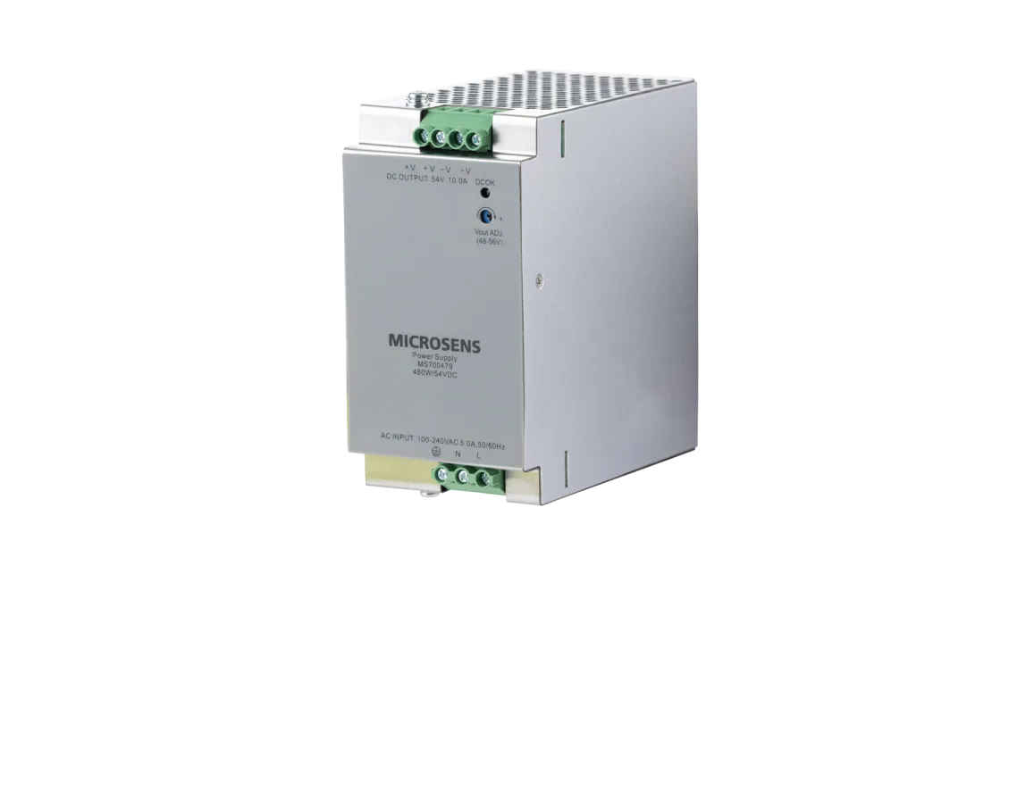 منبع تغذیه صنعتی میکروسِنس مدل MS700458 (Microsens Industrial DIN-Rail Power Supply 48V 10A)