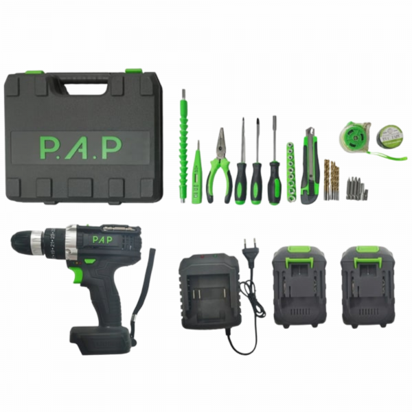دریل شارژی پی ای پی مدل PAP CID-2126 ظرفیت ۲۱ ولت