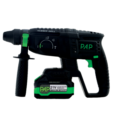 بتن کن سه کاره شارژی براشلس 21 ولت 2باتری پی ای پی مدل BRH-253